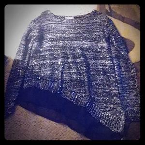 Black glittery long sleeve